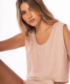 Top  TU c/bordado y  Short  S/M