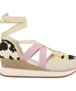 Alternative view of Zapatos Tennis vaca plat yute y tiras romanas