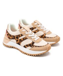Zapatos Tennis comb leopardo